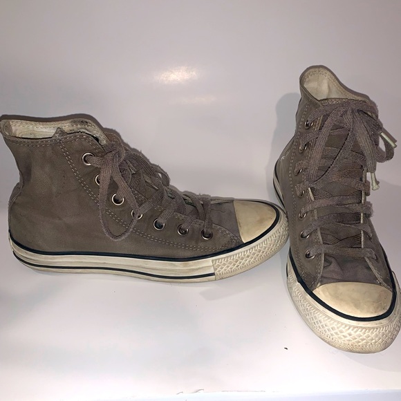 Converse All Stars in olive green, mens size 6! - Picture 4 of 5
